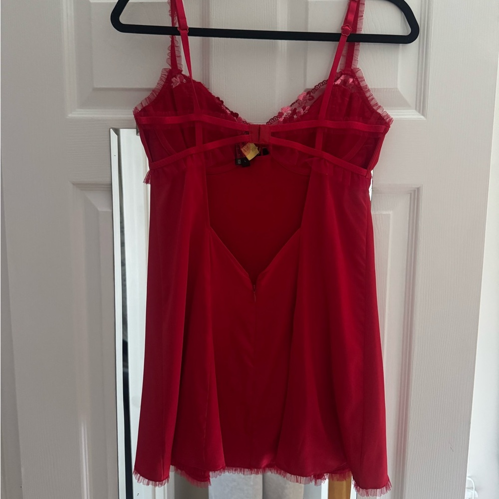 For Love And Lemons Scarlet Lace Chemise - Picture 4 of 5